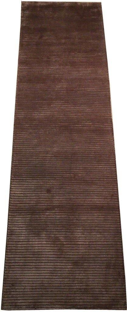 3 x 9 Chocolate Brown Napali Wool & Silk Runner: 3 x 9 Chocolate Brown Napali Wool & Silk Runner Free continental US Shipping Size in Feet: Width: 3 x Length: 9 Size in Inches: Width: 36 in x Length: 108 in Colors: Chocolate Brown Weave: 100% Handma