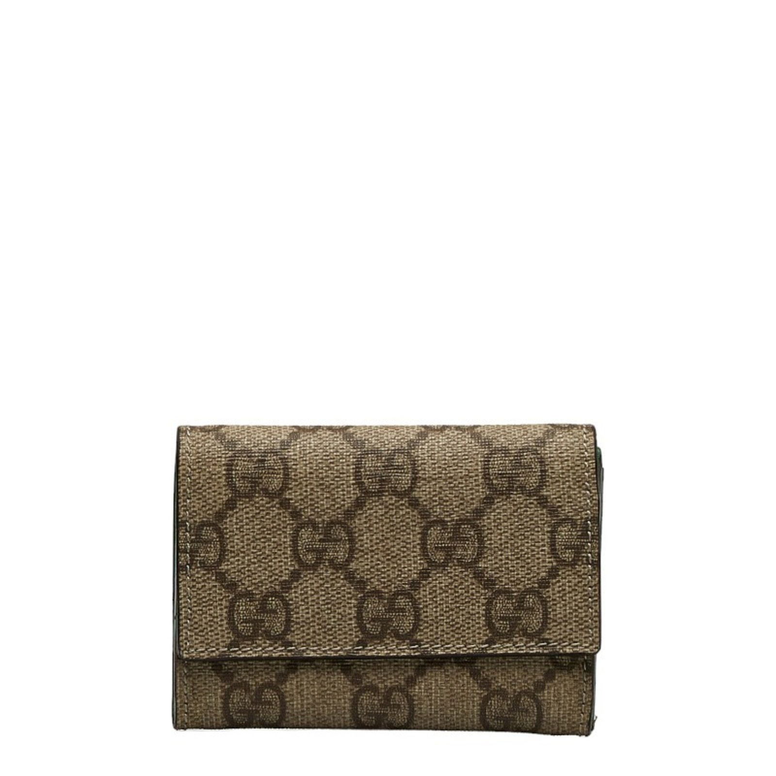 Gucci GG Supreme Coin Case Purse 120964 Beige Green PVC Leather Women's GUCCI: Gucci GG Supreme Coin Case Purse 120964 Beige Green PVC Leather Women's GUCCI Brand: Gucci Line: GG Supreme Model: 120964 Type: Coin purse/coin case Gender: Women Material: Leather PVC Leather: PVC: C