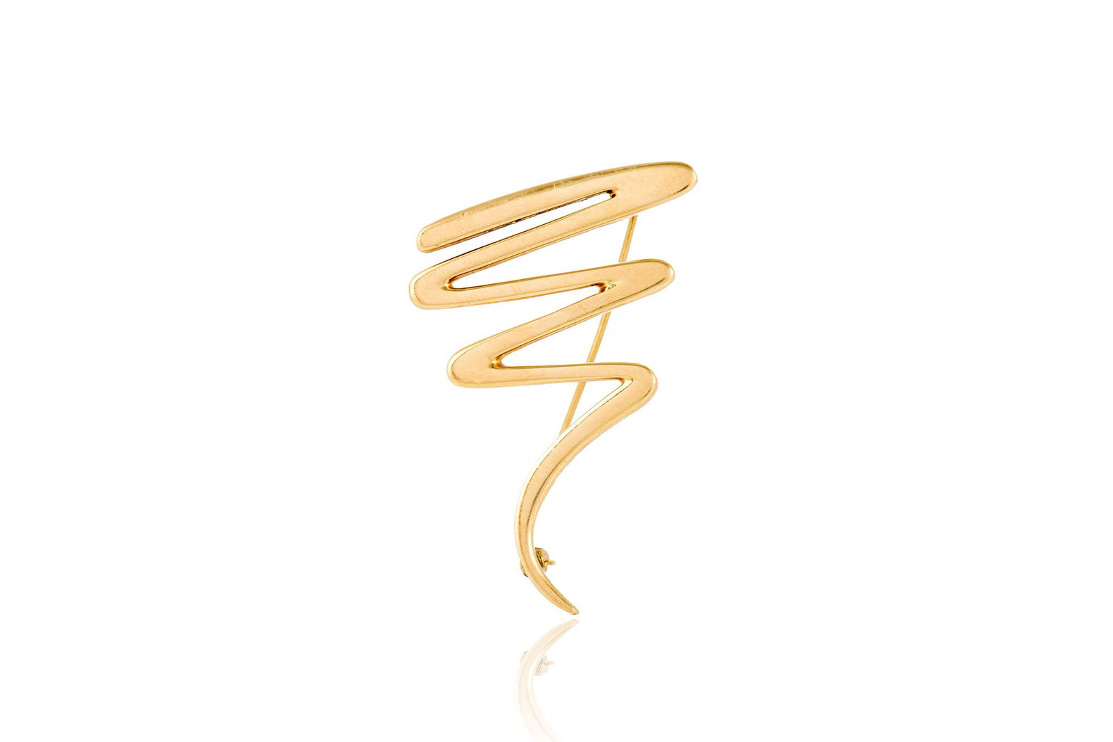 Vintage Tiffany & Co. Paloma Picasso Zig-Zag Brooch: Vintage Tiffany & Co. Paloma Picasso Zig-Zag Brooch Original Tiffany & Co. Zig-Zag brooch finely crafted in 18 k yellow gold from Paloma Picasso collection. The BIDHAUS Guarantee: All items in this au