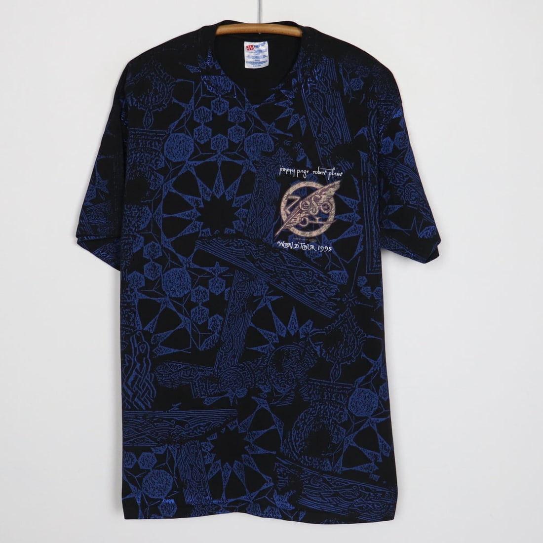 1998 Jimmy Page Robert Plant Zoso World Tour All Over Print Shirt: 1998 Jimmy Page Robert Plant Zoso World Tour All Over Print Shirt Original 1998 Jimmy Page Robert Plant Zoso World Tour All Over Print Shirt. This is a true vintage shirt, not a modern reproduction. S