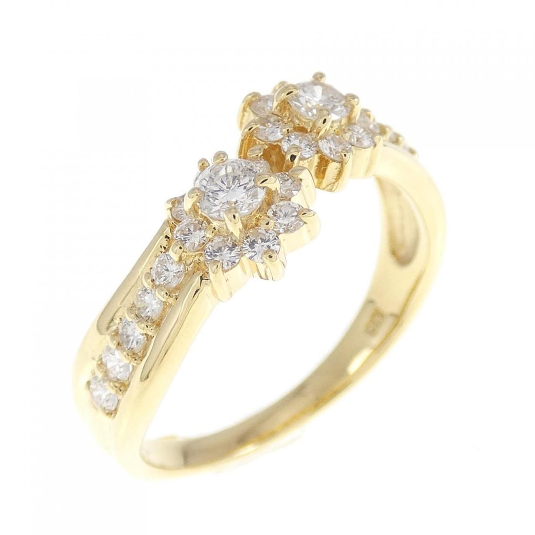 K18YG Diamond Ring 0.50CT: K18YG Diamond Ring 0.50CT Brand: Unbranded Style: Ring Material: K18 Yellow Gold Gender: Ladies Size: 6.5 (US size) Main Stone: Diamond 0.50CT Weight: approx. 3.6G Actualsize: Max W: 7.8mm Centerstone
