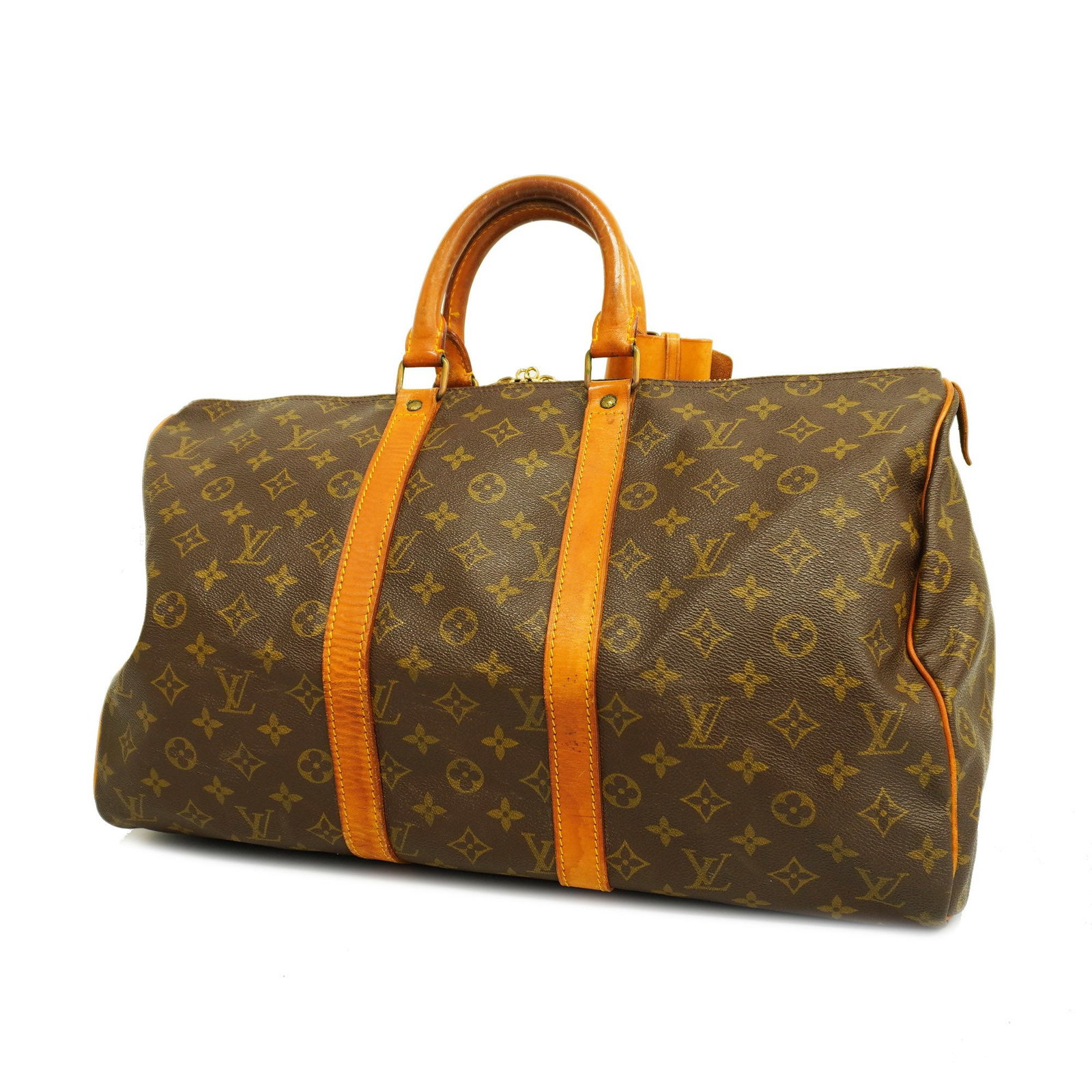 Louis Vuitton Monogram Keepol 45 M41428 Boston Bag: Louis Vuitton Monogram Keepol 45 M41428 Boston Bag Brand: Louis Vuitton Line: Monogram Model: Keepol 45 M41428 Type: Boston bag Hardware Color: Gold Closure: Zipper Gender: Men Women Unisex Size (HxWx