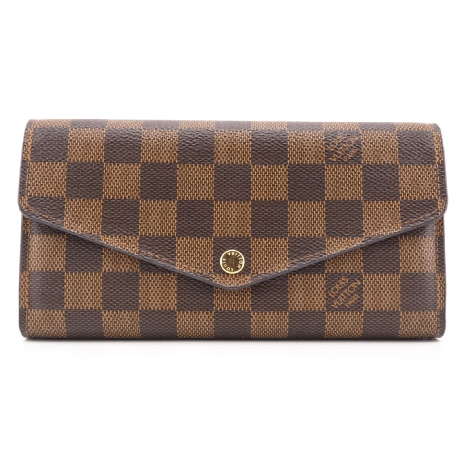 LOUIS VUITTON N60114 Portefeuille Sarah Damier Long Wallet Brown Women's: LOUIS VUITTON N60114 Portefeuille Sarah Damier Long Wallet Brown Women's Brand: Louis Vuitton Line: Damier Model: N60114 Type: Long wallet (bi-fold) Gender: Women Color: Brown Damier Canvas Size (HxWx