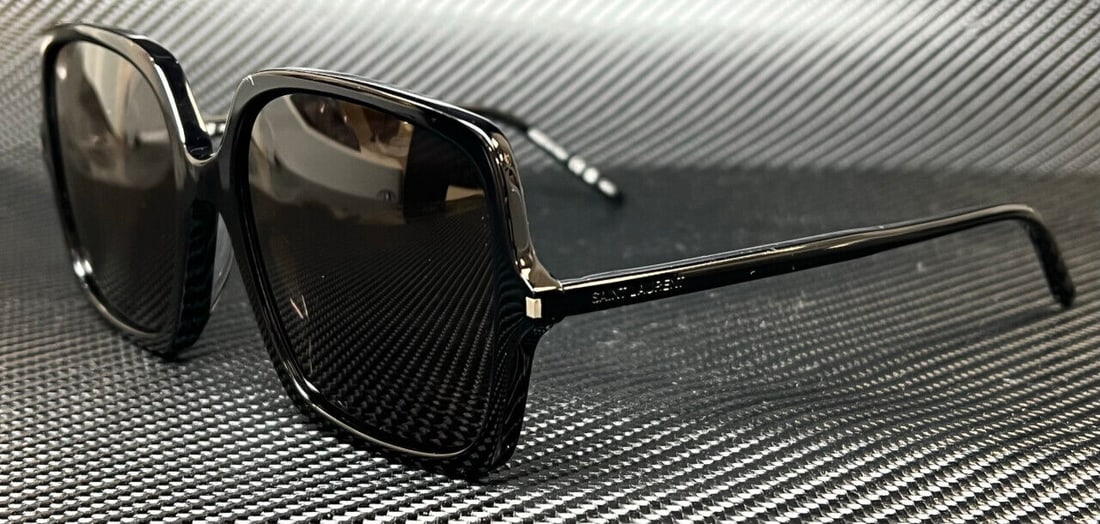 SAINT LAURENT SL 591 001 Black Womens Large 57 mm Sunglasses: SAINT LAURENT SL 591 001 Black Womens Large 57 mm Sunglasses Type: Sunglasses Frame Color: Black New The BIDHAUS Guarantee: All items in this auction are guaranteed to be 100% authentic. At Your Servi