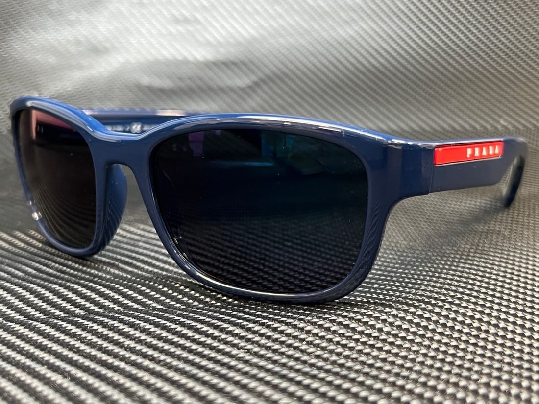 PRADA LINEA ROSSA PS 05VS MAB387 Blue Pillow 57 mm Mens Sunglasses: PRADA LINEA ROSSA PS 05VS MAB387 Blue Pillow 57 mm Mens Sunglasses Type: Sunglasses Frame Color: Blue Lens Technology: Anti-Reflective Frame Material: Plastic Lens Color: Gray Temple Length: 145 mm Te