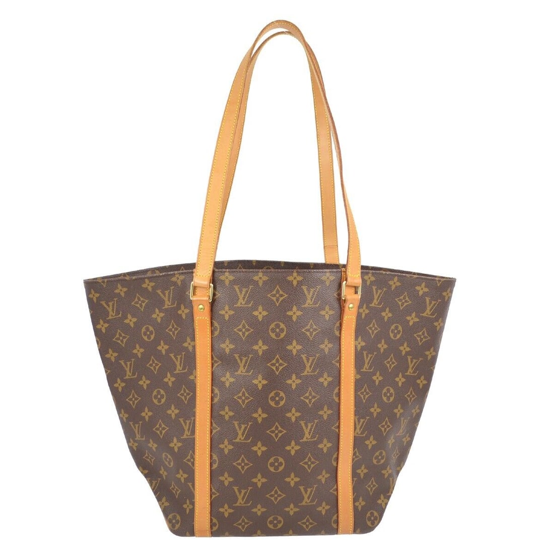 Louis Vuitton Monogram Sac Shopping Shoulder Tote Bag M51108 MB0918: Louis Vuitton Monogram Sac Shopping Shoulder Tote Bag M51108 MB0918 Exterior Material: Monogram Canvas Leather Style: Tote Exterior Color: Browns Bag Width: 15.7 Pattern: Monogram Bag Height: 13.0 Clo