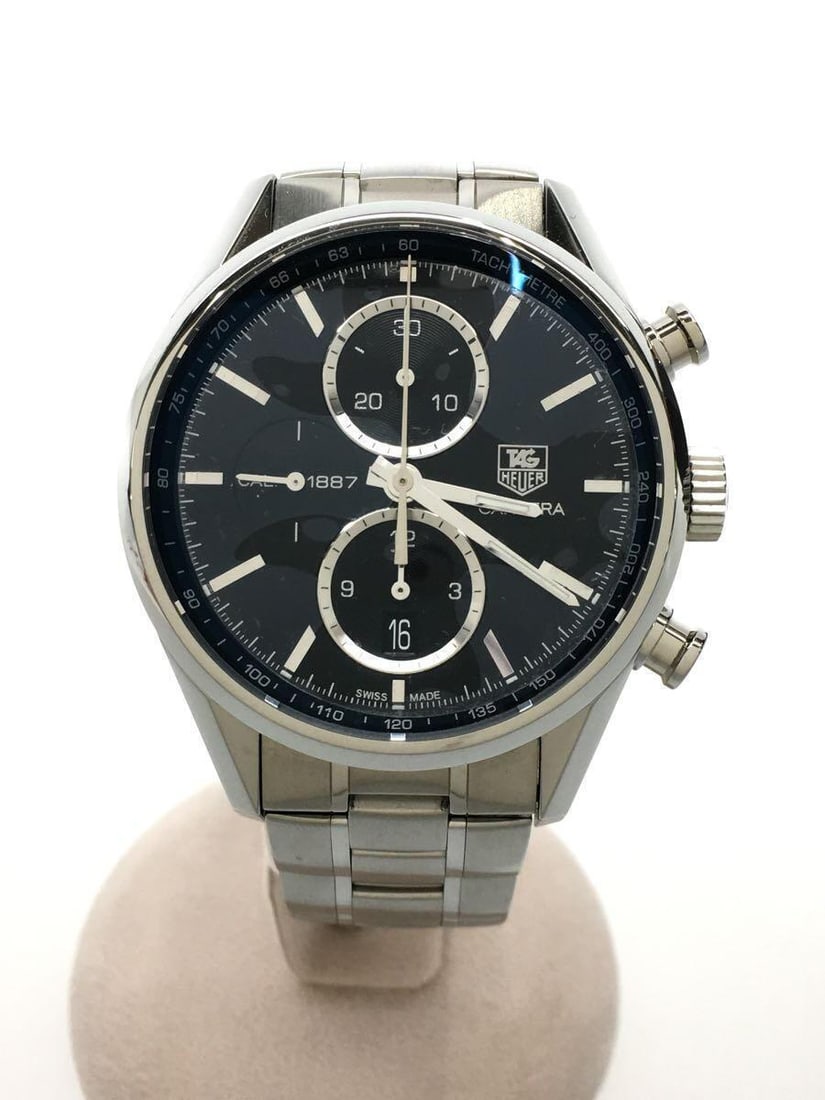 TAGHeuer CARRERA CAL.1887 Chronograph Automatic Winding Mens Watch: TAGHeuer CARRERA CAL.1887 Chronograph Automatic Winding Mens Watch Type: Wristwatch Description of Item Color silver Material/Fabric SS Actual size (cm) Case length 5 Case side 4.4 Dial height 3.5 Dia