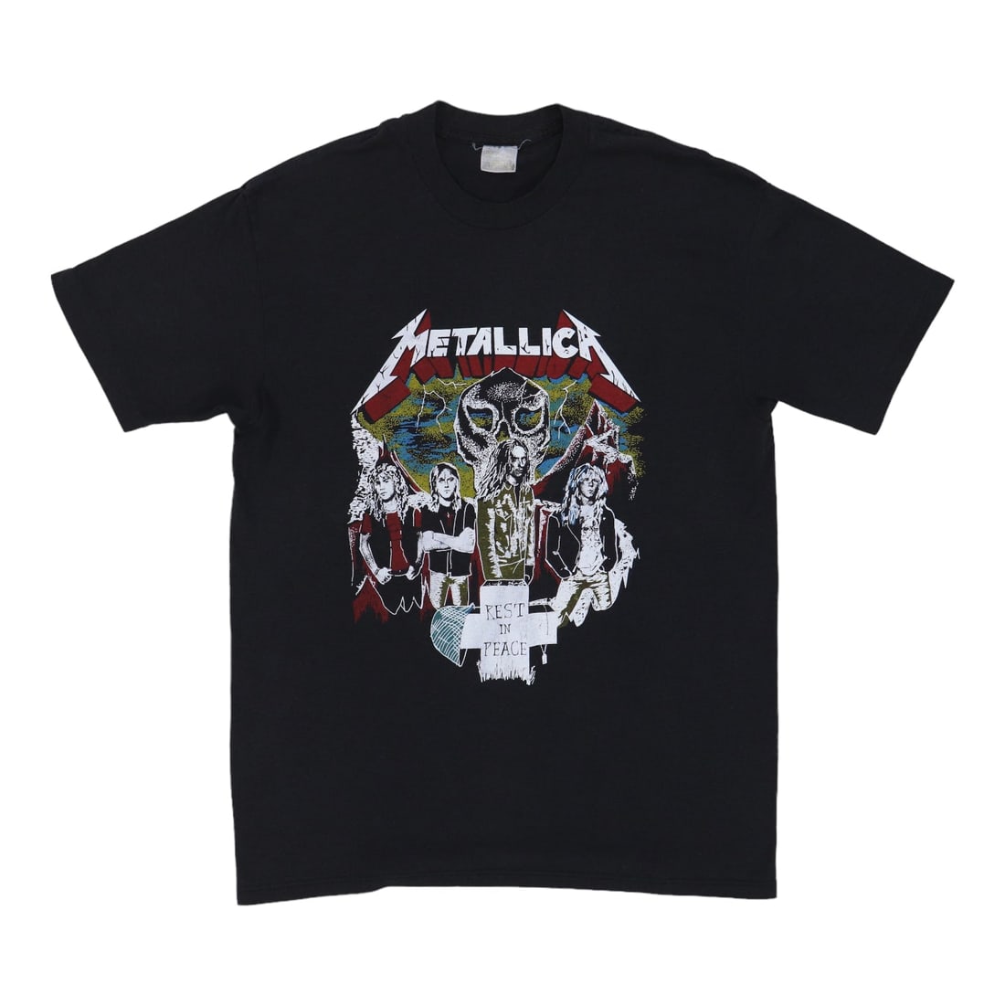 1980s Metallica Cliff Burton Tribute Shirt: 1980s Metallica Cliff Burton Tribute Shirt Original 1980s Metallica Cliff Burton Tribute Shirt. This is a true vintage shirt, not a modern reproduction. Sizes vary so please use measurements for best 