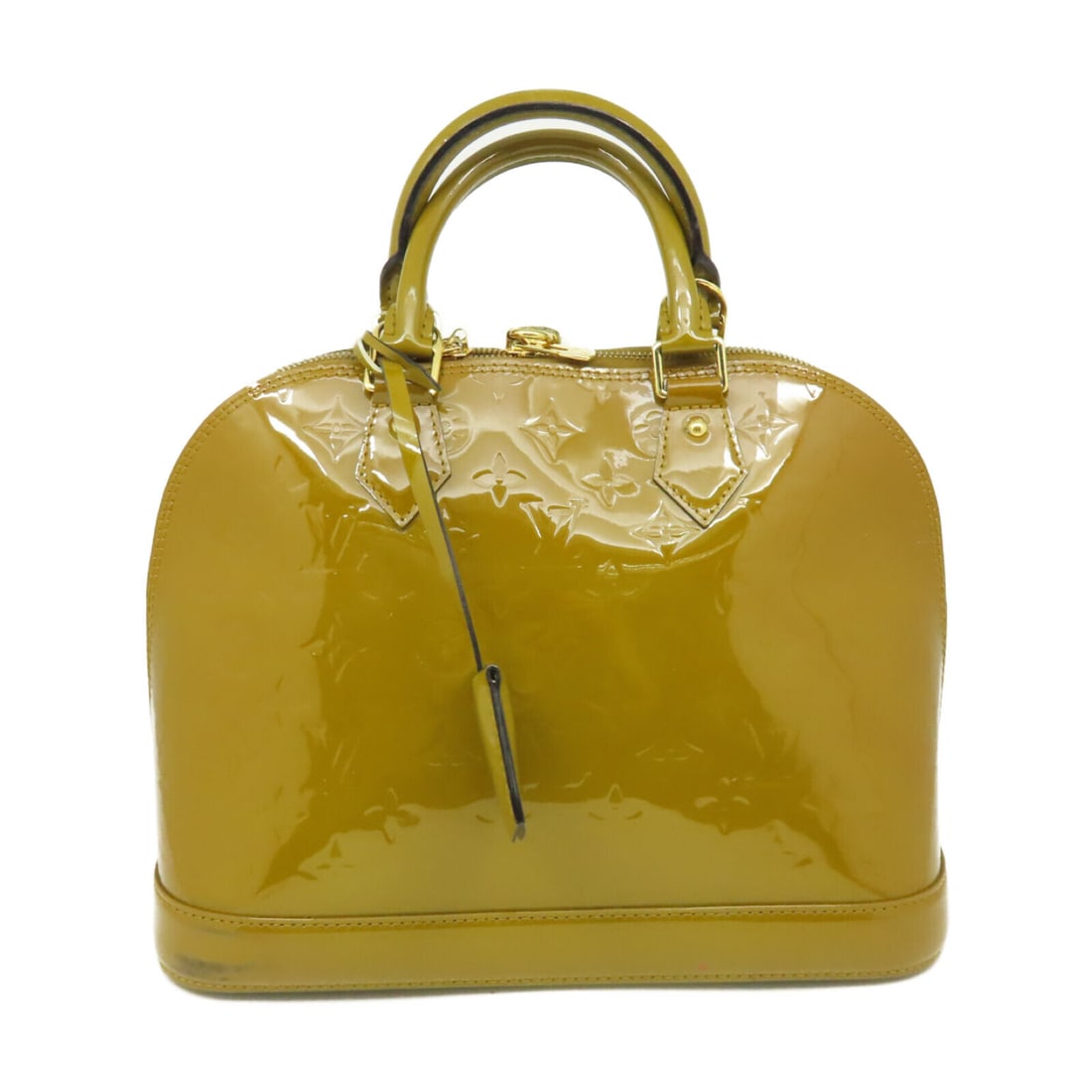 LOUIS VUITTON LV Alma PM Handbag M91582 Monogram Vernis Golden Brown: LOUIS VUITTON LV Alma PM Handbag M91582 Monogram Vernis Golden Brown Seller Notes: Poor : Used with ovious scratches stains and wrinkles. Brand: LOUIS VUITTON Style: Handbag Exterior Material: Patent 