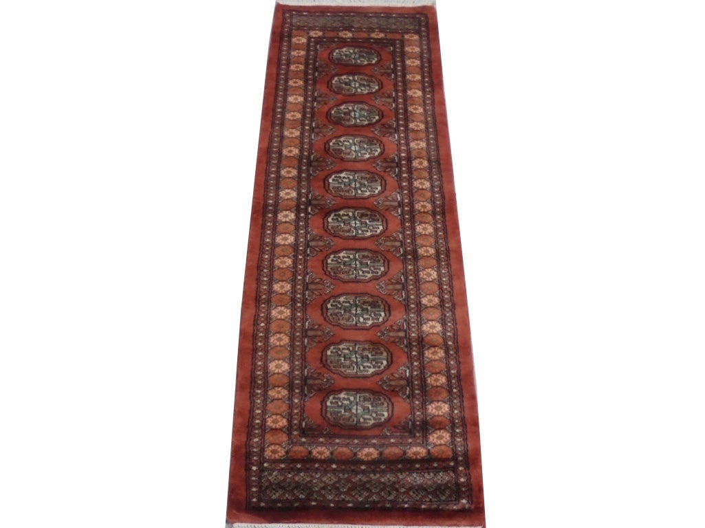 6 x 2 Tiger Orange Mori Bokhara Rug: 6 x 2 Tiger Orange Mori Bokhara Rug Free continental US Shipping Size in Feet: Width: 6 x Length: 2 Size in Inches: Width: 72 in x Length: 24 in Colors: Tiger Orange Ivory Weave: 100% Handmade Pile: 3