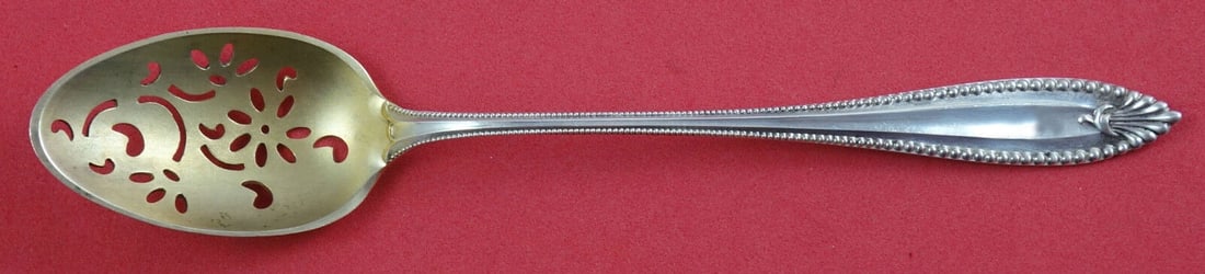 Cordova by Towle Sterling Silver Olive Spoon Pierced Original Gold Washed 6 1/4": Cordova by Towle Sterling Silver Olive Spoon Pierced Original Gold Washed 6 1/4" Type: Serving Spoon Age: 1900-1940 Pattern: Cordova Composition: Sterling Silver Maker: Towle Featured Refinements: Ste