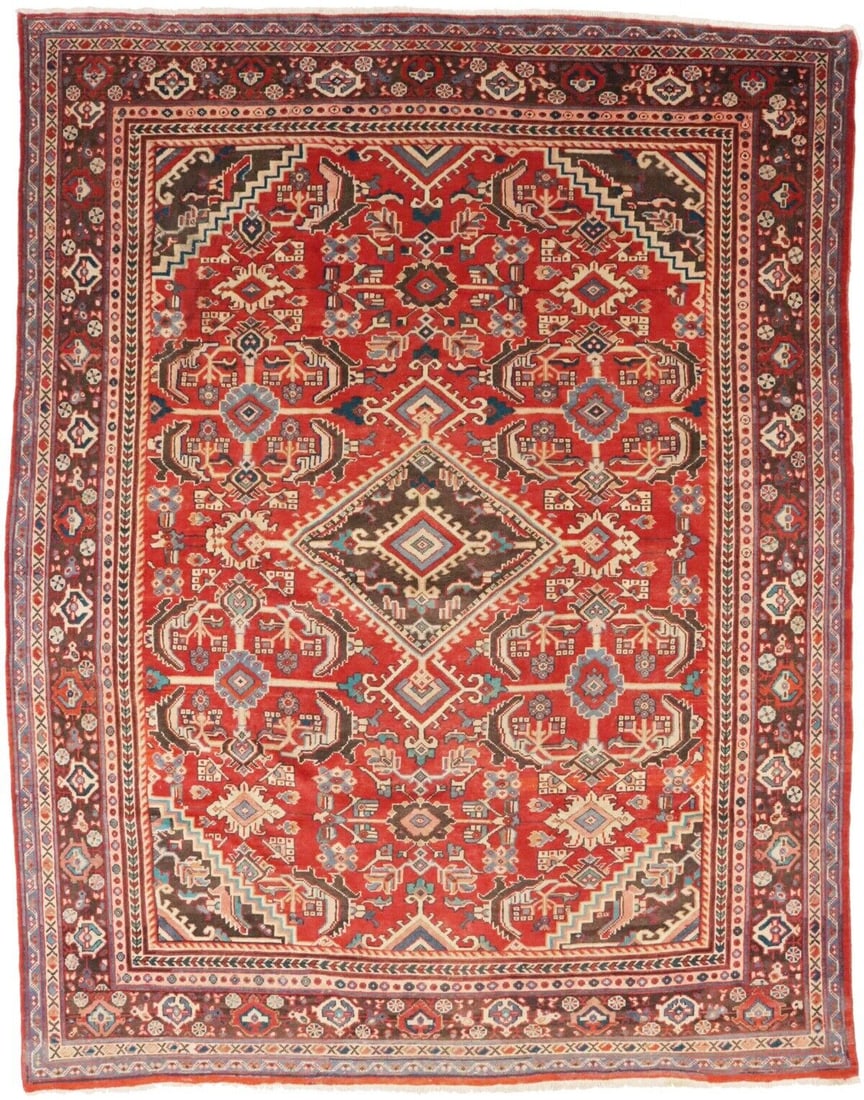 Floral Classic Semi Antique Red 10X13 Wool Oriental Rug Living Room Decor Carpet: Floral Classic Semi Antique Red 10X13 Wool Oriental Rug Living Room Decor Carpet Free continental US Shipping Type: Area Rugs Color: Red Plum Cream Light Blue Yellow Ochre Brown etc Size: 10"0 x 12"8 
