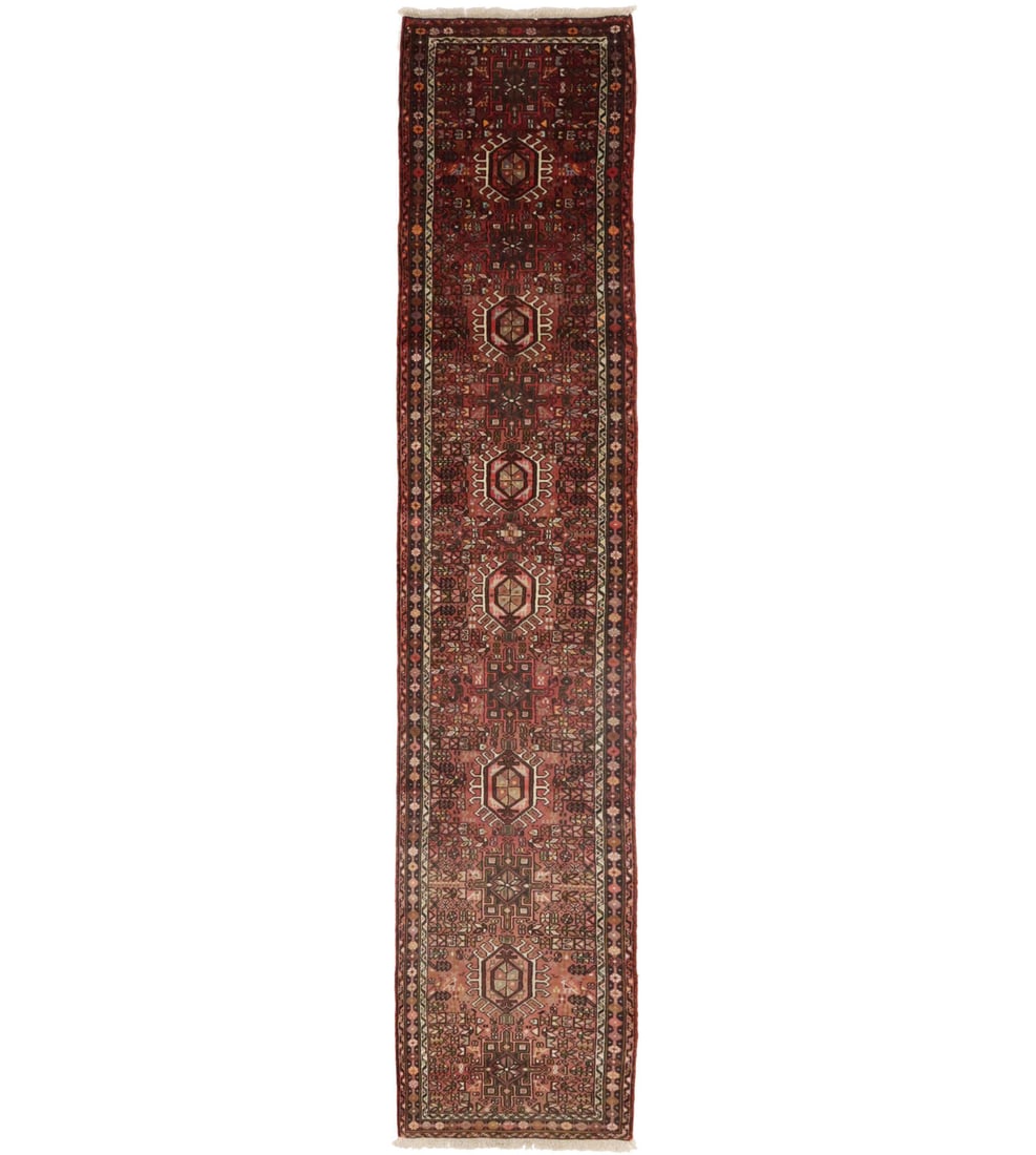 Muted Colors Tribal Geometric 25X126 Vintage Oriental Runner Rug Wool Carpet: Muted Colors Tribal Geometric 25X126 Vintage Oriental Runner Rug Wool Carpet Free continental US Shipping Type: Runners Size: 12"6 X 2"5 Ft Color: Muted Colors: Bittersweet Red Cream Plum Brown etc We