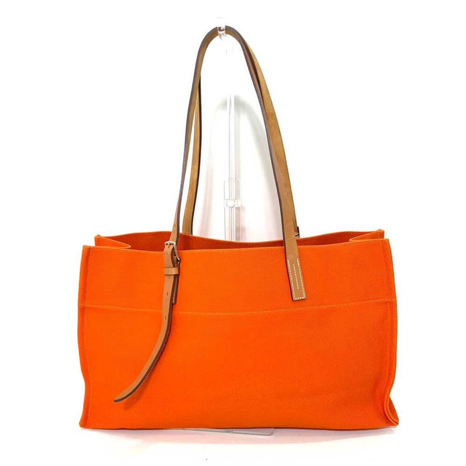 Hermes Bag Etriviere Elan Orange x Brown Tote Ladies Toile Ash Vache Canvas Leather HERMES: Hermes Bag Etriviere Elan Orange x Brown Tote Ladies Toile Ash Vache Canvas Leather HERMES Brand: Hermes Type: Tote bag Material: Toile H Vache leather Toile H: Vache leather: Color: Brown Orange Clos
