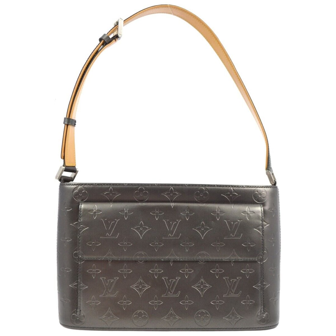 Louis Vuitton Black Monogram Mat Alston Shoulder Bag M55122 CA0013: Louis Vuitton Black Monogram Mat Alston Shoulder Bag M55122 CA0013 Exterior Material: Monogram Mat Leather Leather Style: Shoulder Bag Exterior Color: Black Bag Width: 12 in Pattern: Monogram Bag Heig