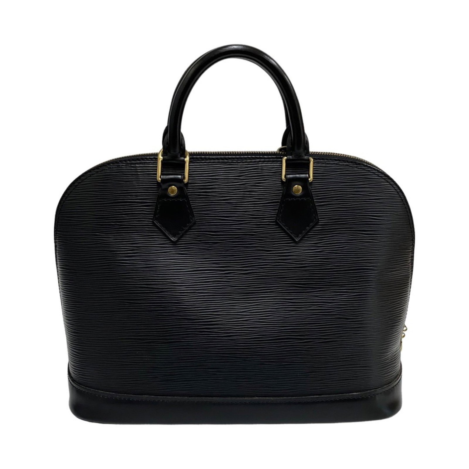 LOUIS VUITTON Vintage Alma Epi Leather Genuine Handbag Mini Boston Bag Black Noir: LOUIS VUITTON Vintage Alma Epi Leather Genuine Handbag Mini Boston Bag Black Noir Brand: Louis Vuitton Line: Epi Type: Handbag Material: Epi leather Epi leather: Color: Black Noir Closure: Zipper Seas