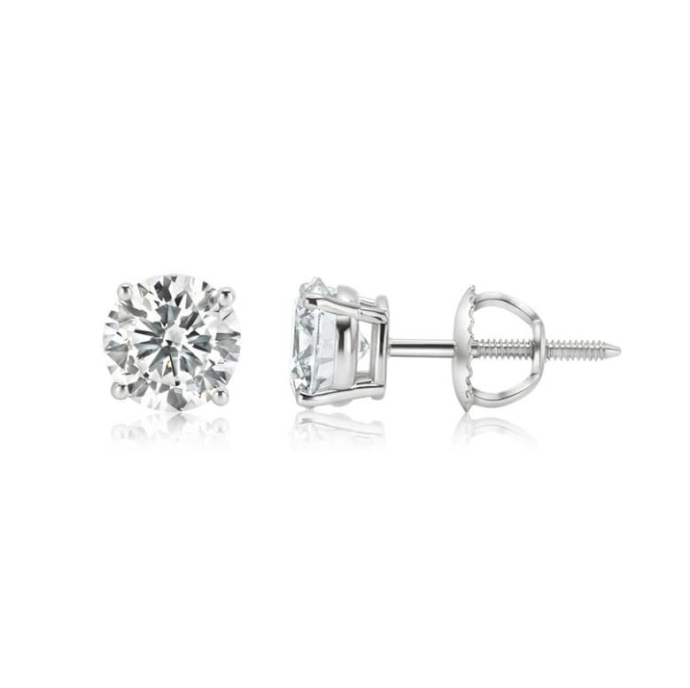 14K White Gold Lab Grown Diamond 1.42 Ct.Tw. 4 Prong Screwback: 14K White Gold Lab Grown Diamond 1.42 Ct.Tw. 4 Prong Screwback Clarity: SI Total Carat Weight: 1.42 Color: F-G Disclaimer: The images of jewelry displayed in this auction are for illustrative purposes