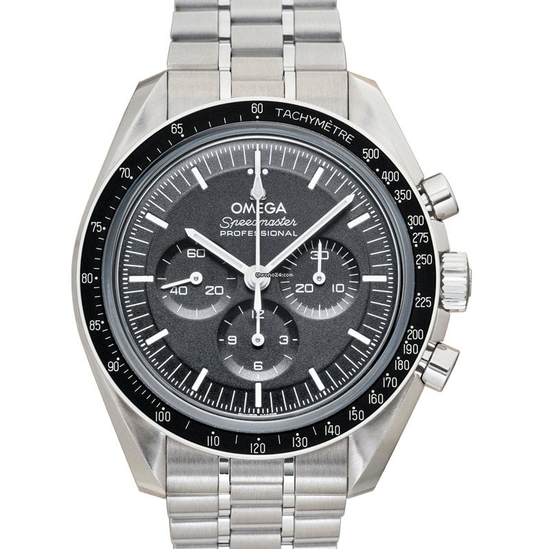 Omega Speedmaster Professional Moonwatch: Omega Speedmaster Professional Moonwatch Brand: Omega Model: Speedmaster Professional Moonwatch Dealer product code: 29181A Movement: Manual winding Case material: Steel Bracelet material: Steel Year 