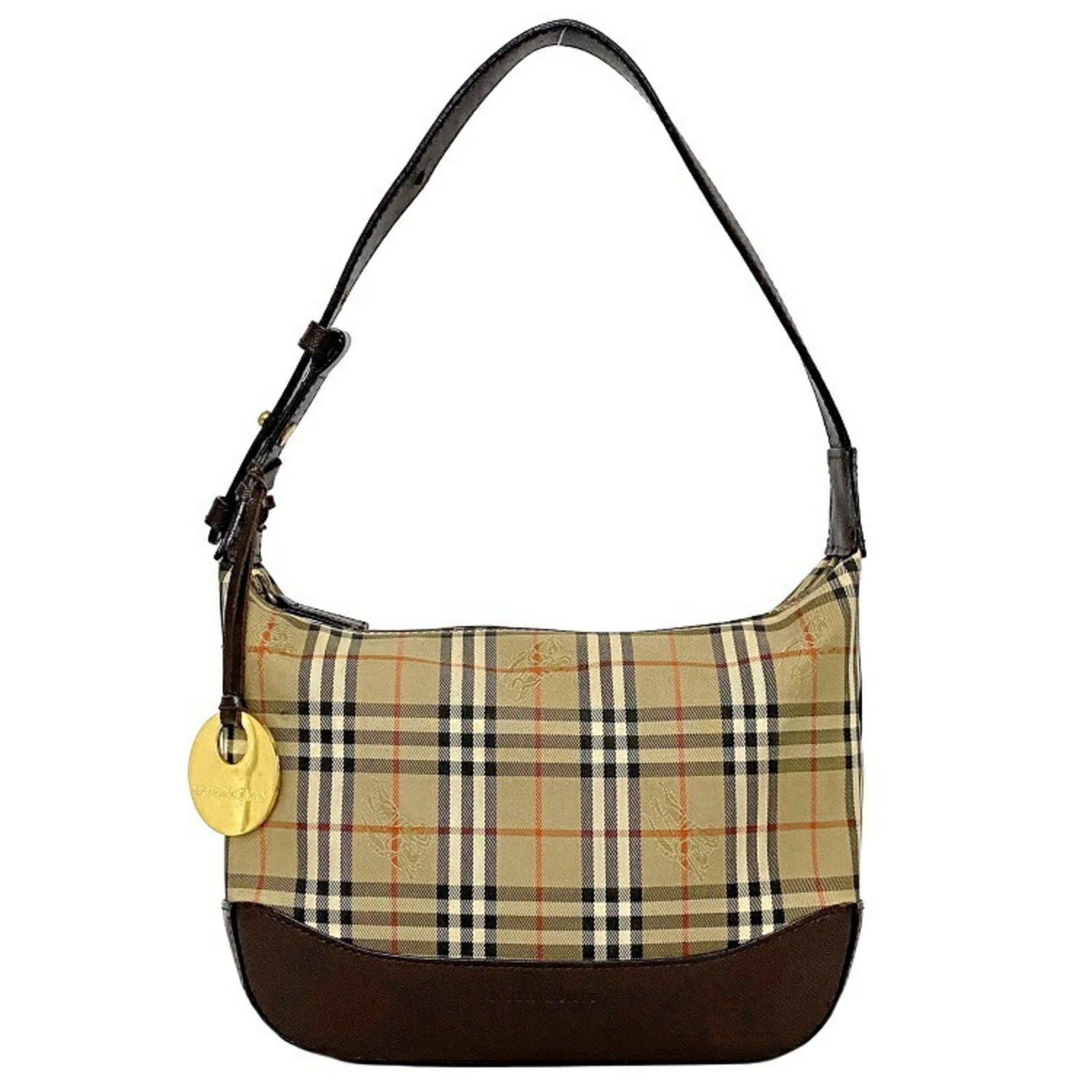 Burberry bag brown beige check nova canvas leather BURBERRY handbag: Burberry bag brown beige check nova canvas leather BURBERRY handbag Brand: Burberry Model: f-15879 Type: Handbag Shoulder bag Material: Canvas Leather Canvas: Leather: Color: Beige Brown Closure: Open