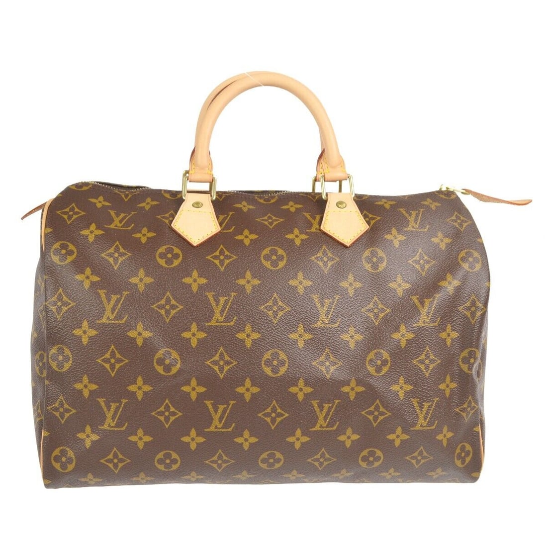 Louis Vuitton Monogram Speedy 30 Handbag M41526 SP1908: Louis Vuitton Monogram Speedy 30 Handbag M41526 SP1908 Bag Width: 12 in Pattern: Monogram Bag Height: 9 in Closure: Zip Occasion: Casual Handle/Strap Color: Beige Handle Style: Double Handles Size: Me