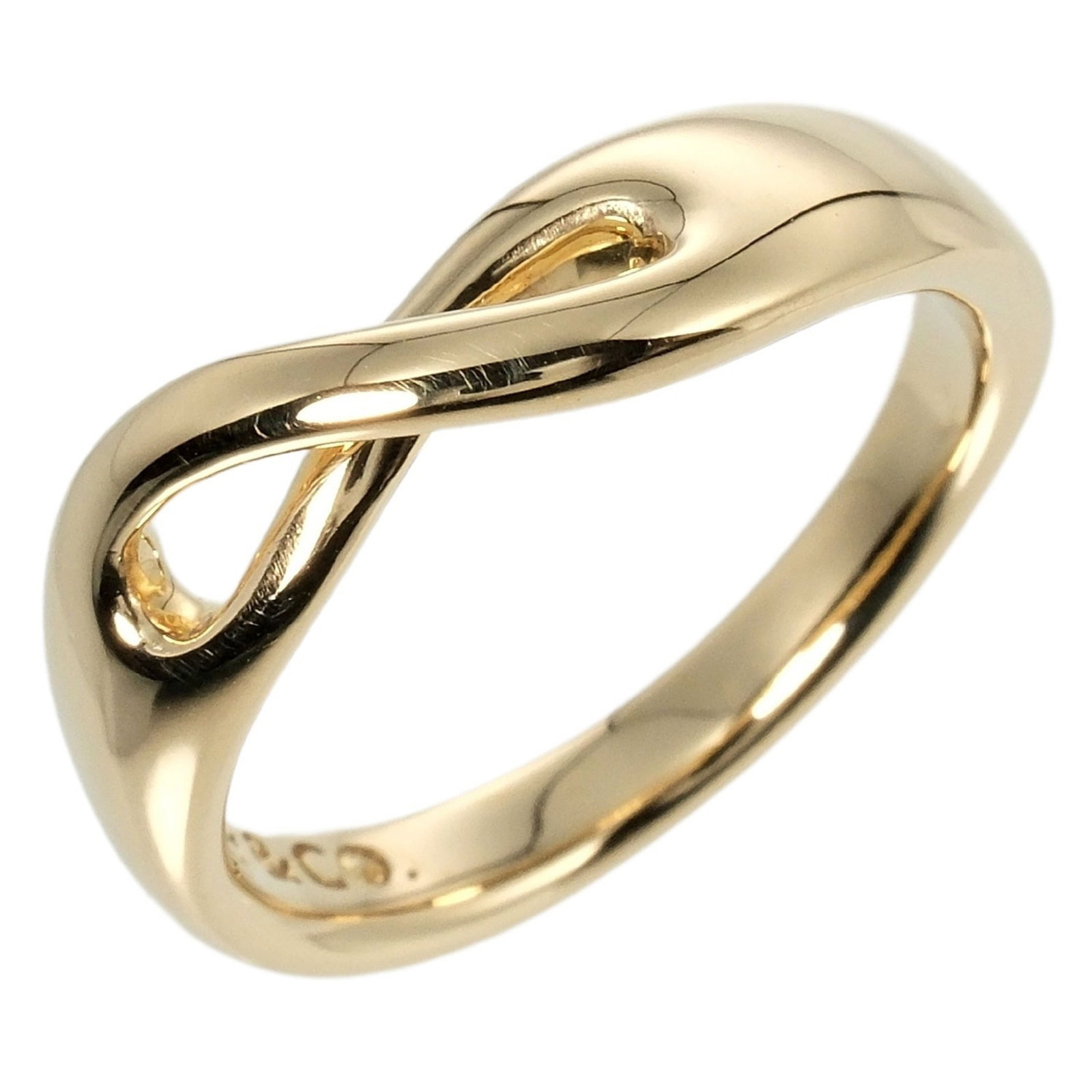 Tiffany Infinity No. 10 Ring 4.85g K18YG Yellow Gold TIFFANY&Co.: Tiffany Infinity No. 10 Ring 4.85g K18YG Yellow Gold TIFFANY&Co. Brand: Tiffany Type: Band ring Gender: Women Material: Yellow gold (18K) US Size: 5.5 Width: 5.5mm / 0.22 Weight: 4.85g / 0.17oz. Condi