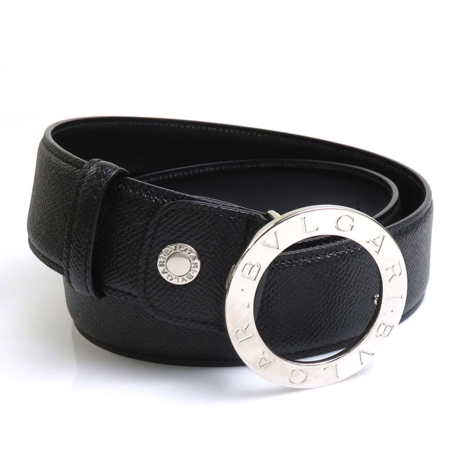 Bvlgari belt leather black men: Bvlgari belt leather black men Brand: Bvlgari Type: Standard belt Gender: Men Material (Strap): Leather Leather: Color: Black Length: 91.5cm / 36.02 Width: 4cm / 1.57 Condition: Used (very good) Overa