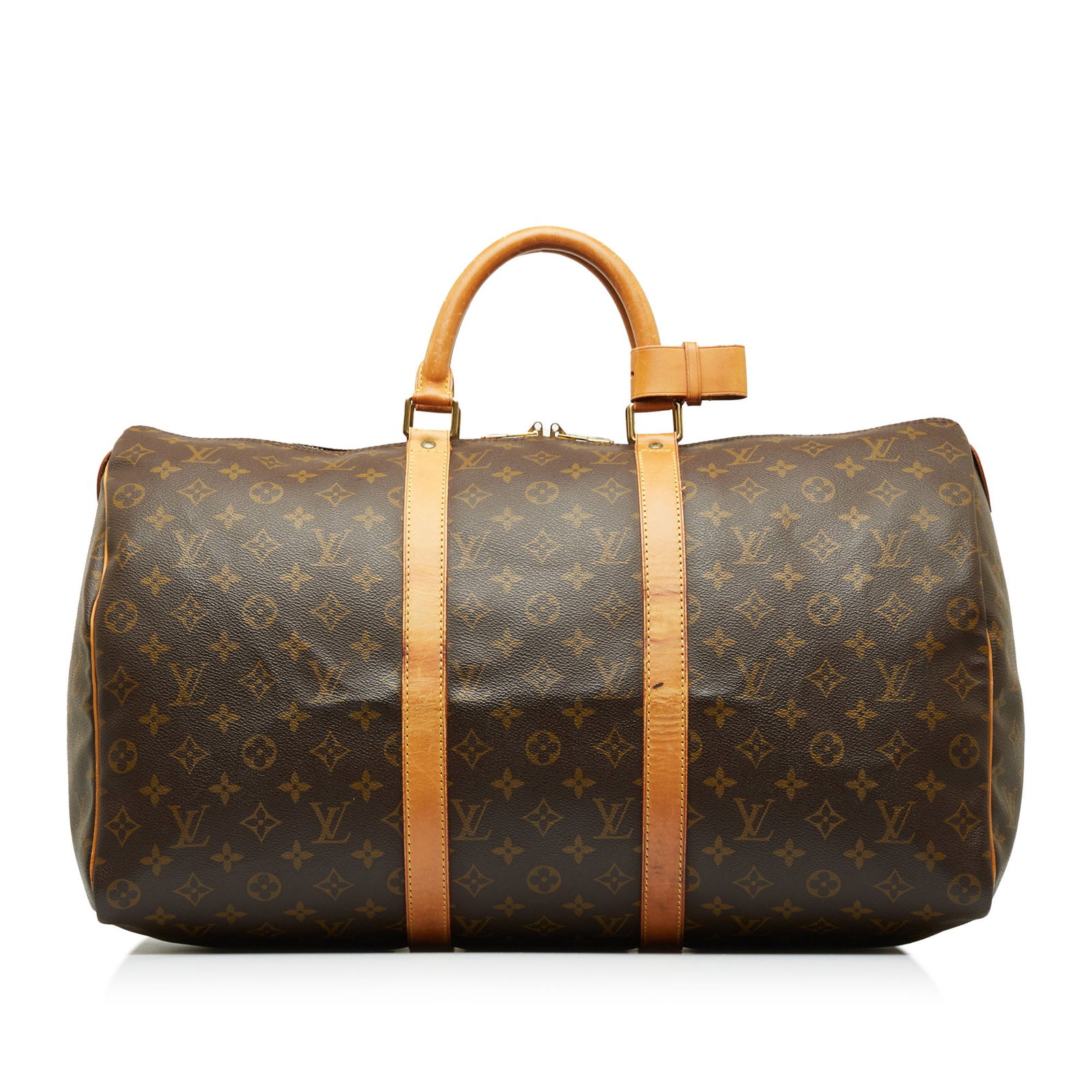 Louis Vuitton Monogram Keepall 50: Louis Vuitton Monogram Keepall 50 The Keepall 50 features a monogram canvas body rolled leather handles and a top zip closure. Brand: Louis Vuitton Model: Monogram Keepall 50 Origin: France Category:
