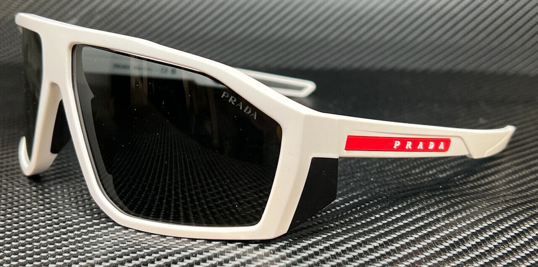 PRADA LINEA ROSSA PS 08WS AAI06F Matte White Mens 67 mm Sunglasses: PRADA LINEA ROSSA PS 08WS AAI06F Matte White Mens 67 mm Sunglasses Lens Technology: Anti-Reflective Frame Color: White Uv Protection: UV400 Type: Sunglasses Lens Material: Plastic Polycarbonate Frame