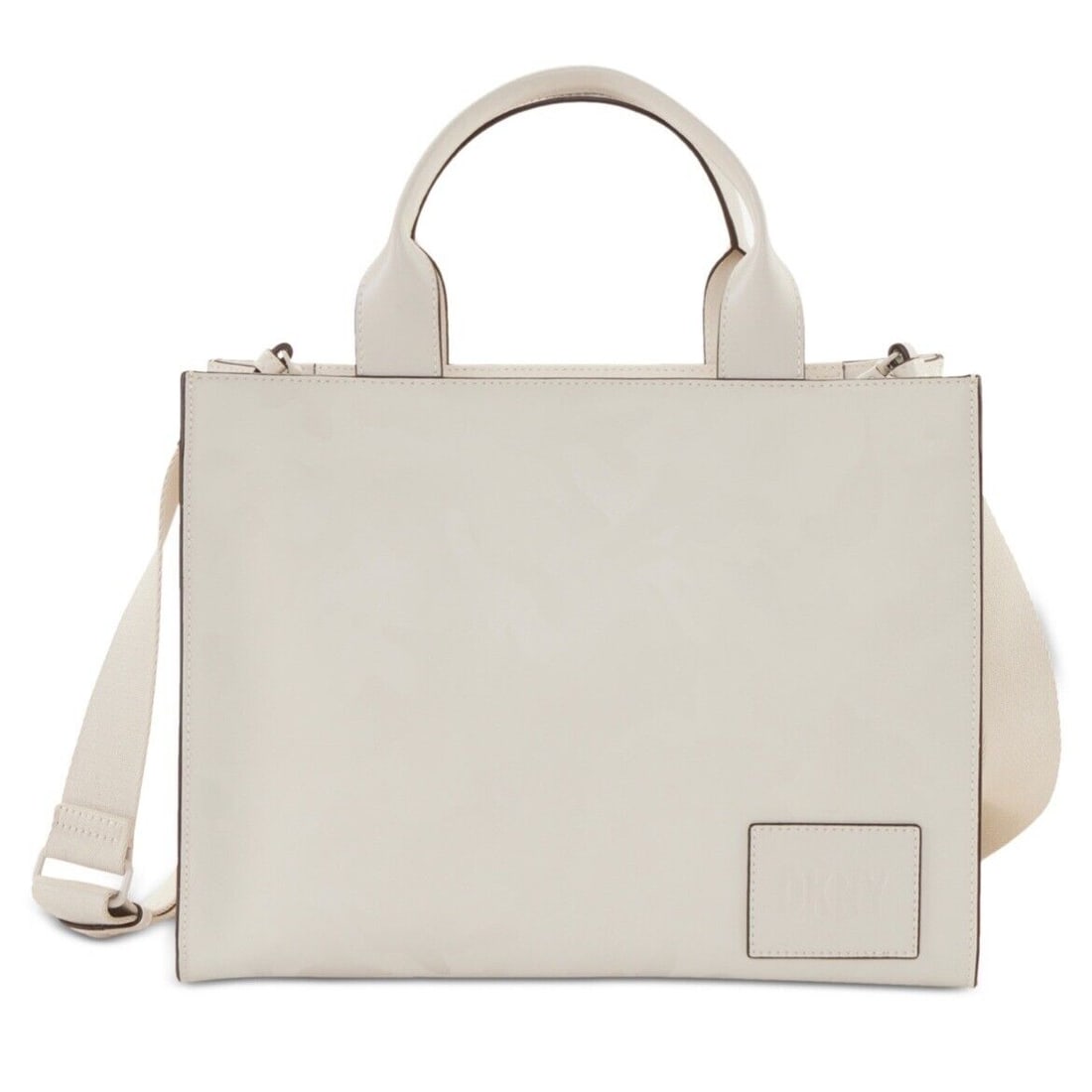 Dkny Hadlee Medium Printed Camo Leather Tote: Dkny Hadlee Medium Printed Camo Leather Tote Exterior Material: Leather Style: Tote Exterior Color: White Bag Width: 13 in Pattern: Camouflage Bag Height: 10 in Closure: Zip Handle/Strap Color: White