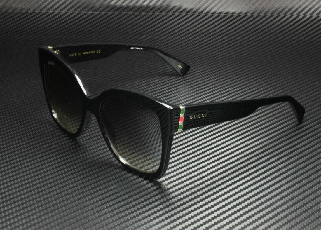 GUCCI GG0459S 001 Rectangular Square Black Grey Womens 54 mm Sunglasses: GUCCI GG0459S 001 Rectangular Square Black Grey Womens 54 mm Sunglasses Pattern: Solid Lens Technology: Gradient Frame Color: Black Type: Sunglasses Uv Protection: UVB UVA Lens Material: Plastic Polyc