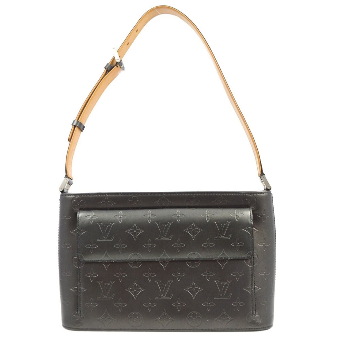 Louis Vuitton Black Monogram Mat Alston Shoulder Bag M55122 CA1022: Louis Vuitton Black Monogram Mat Alston Shoulder Bag M55122 CA1022 Outside Condition: AB: Very Good/Inside Condition: AB: Very Good The BIDHAUS Guarantee: All items in this auction are guaranteed to b