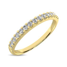 14K Yellow Gold Diamond 1/5 Ct.Tw. 9 Stone Anniversary Band (1 of 4)