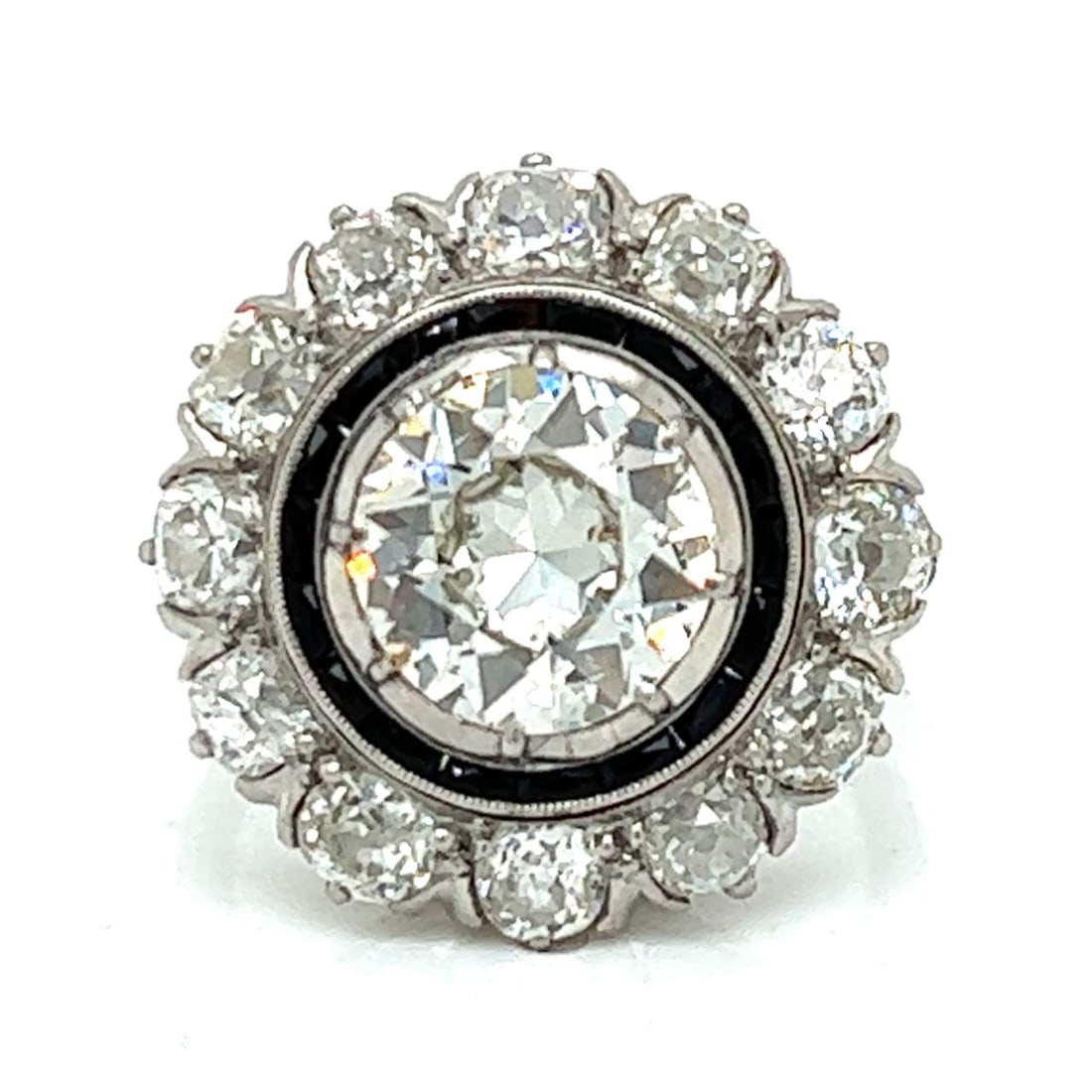 Art Deco Platinum 2.90 Ct. Diamond Ring: Art Deco Platinum 2.90 Ct. Diamond Ring Stone Type: Diamonds Other Gemstones Metal Type: Platinum Other: Vintage Appraisal Price: $65000 Comments: Art Deco Platinum 2.90 Ct. Diamond Ring Weighing 11.2