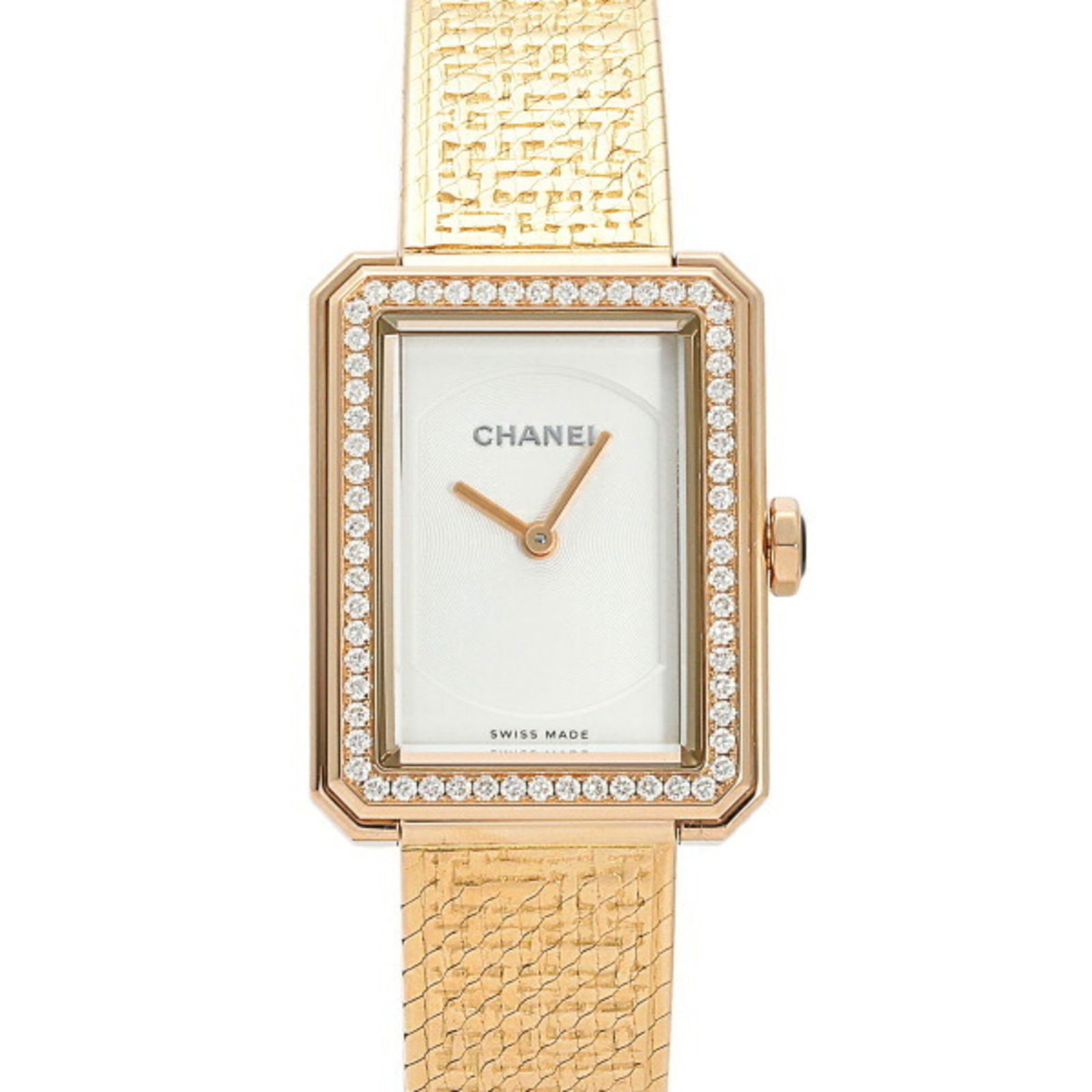 CHANEL Boyfriend Tweed H4881 Opal White Dial Watch Ladies: CHANEL Boyfriend Tweed H4881 Opal White Dial Watch Ladies Brand: Chanel Type: Wristwatch Gender: Women Material (Case): Gold Color (Dial): White Movement: Quartz Case Diameter: 21.5mm / 0.85 Condition