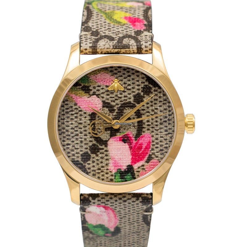 Gucci G-Timeless: Gucci G-Timeless Brand: Gucci Model: G-Timeless Dealer product code: 10076A Movement: Quartz Case material: Steel Bracelet material: Textile Year of production: Unknown Condition: New(Unworn without a