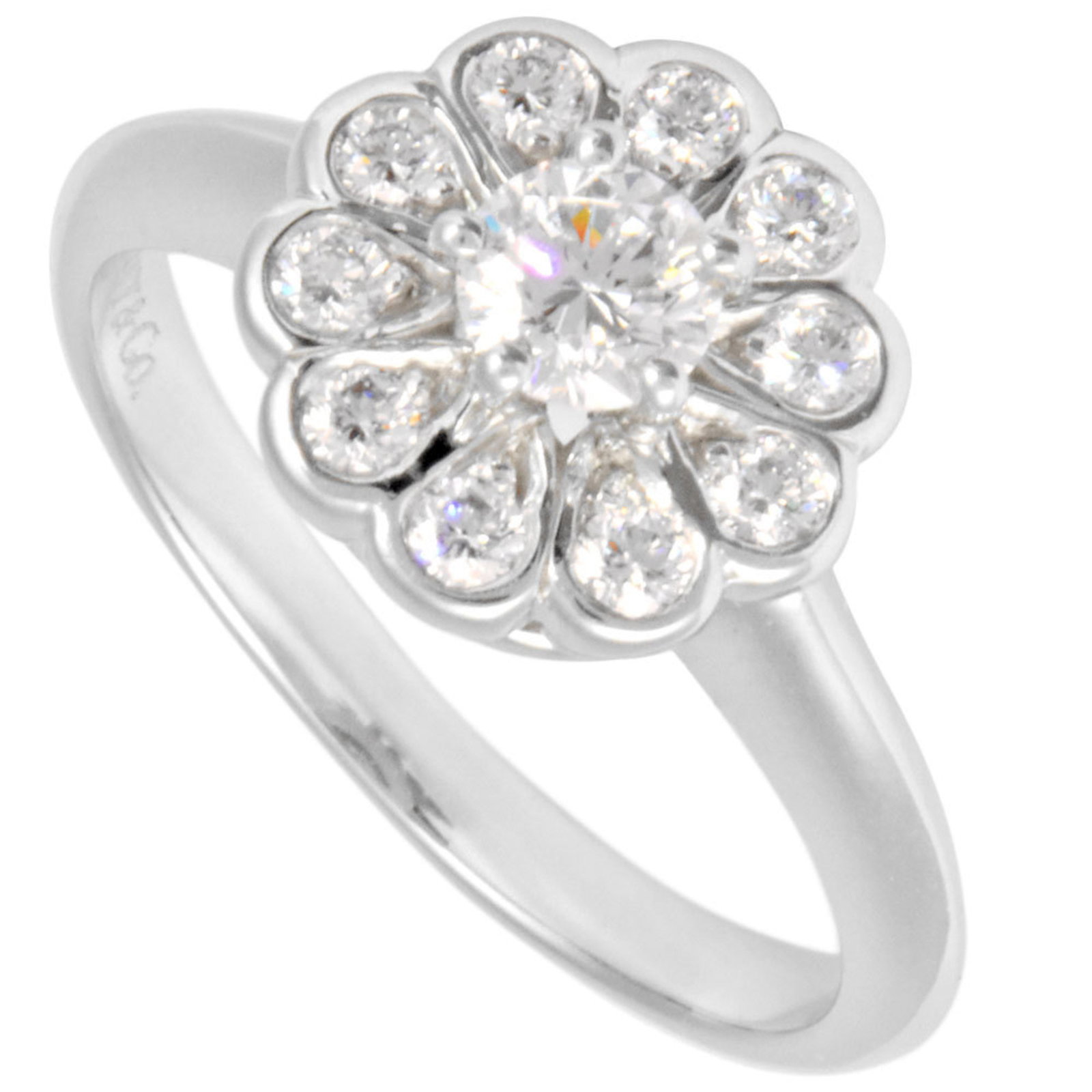 Tiffany Tiffany&Co Enchanted Flower Diamond Ring Pt950 #9.5: Tiffany Tiffany&Co Enchanted Flower Diamond Ring Pt950 #9.5 Brand: Tiffany Country of Origin: Japan Type: Anniversary ring Gender: Women Material: Platinum 950 Stone: Diamond US Size: 5.5 Weight: 5.2g