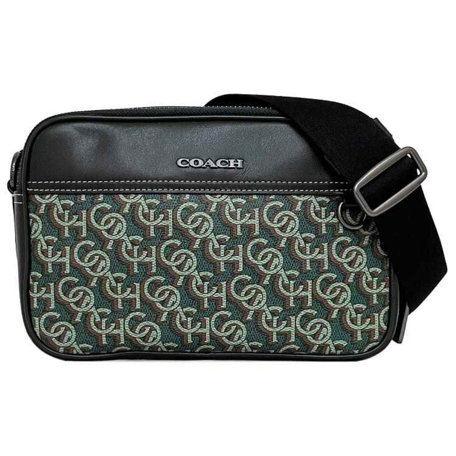 Coach crossbody Graham khaki green black monogram print CF485 PVC leather COACH shoulder bag body: Coach crossbody Graham khaki green black monogram print CF485 PVC leather COACH shoulder bag body ladies Brand: Coach Model: CF485 Type: Shoulder bag Sling bag Material: Leather PVC Leather: PVC: Colo