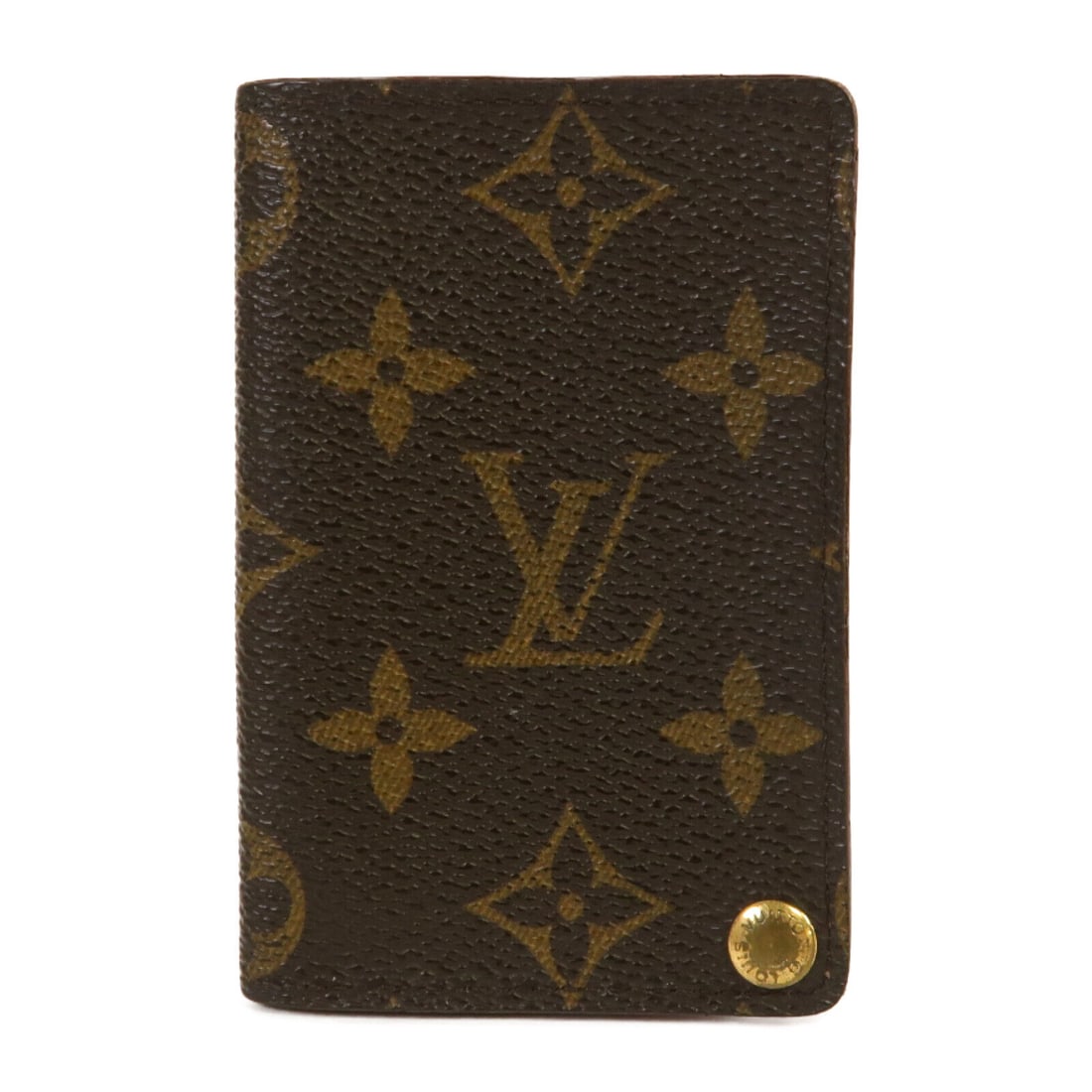 LOUIS VUITTON LV GHW Porte Cartes Credit Pression Card Case Monogram Brown: LOUIS VUITTON LV GHW Porte Cartes Credit Pression Card Case Monogram Brown C: Heavily Used The BIDHAUS Guarantee: All items in this auction are guaranteed to be 100% authentic. At Your Service: At BID