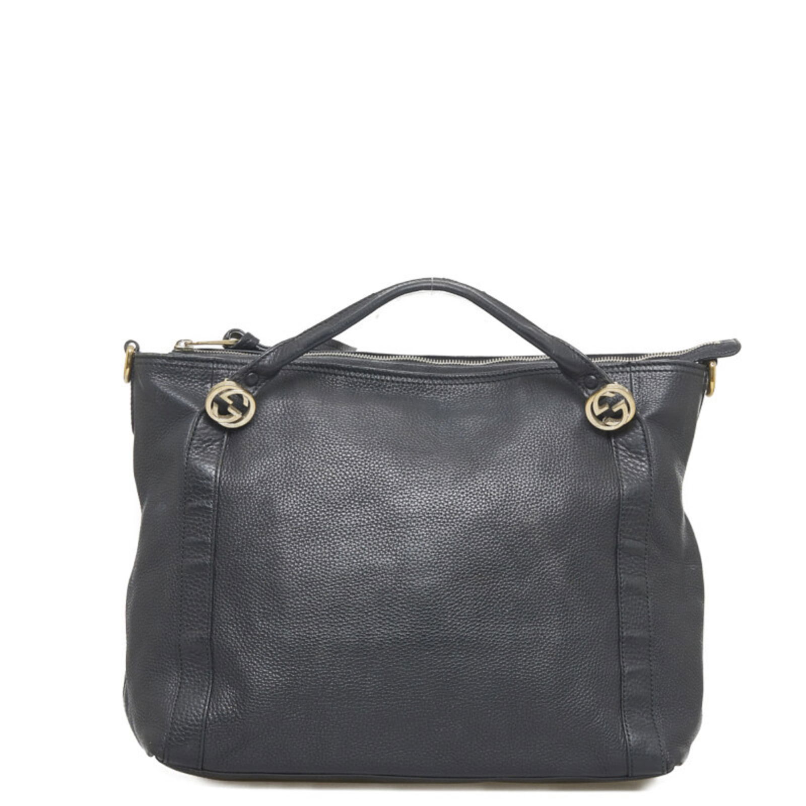 Gucci Interlocking G Handbag 323675 Black Leather Ladies GUCCI: Gucci Interlocking G Handbag 323675 Black Leather Ladies GUCCI Brand: Gucci Line: Soho Type: Handbag Material: Leather Leather: Color: Black Closure: Open Outer Pocket: Zipper pocket Zipper pocket: Ge