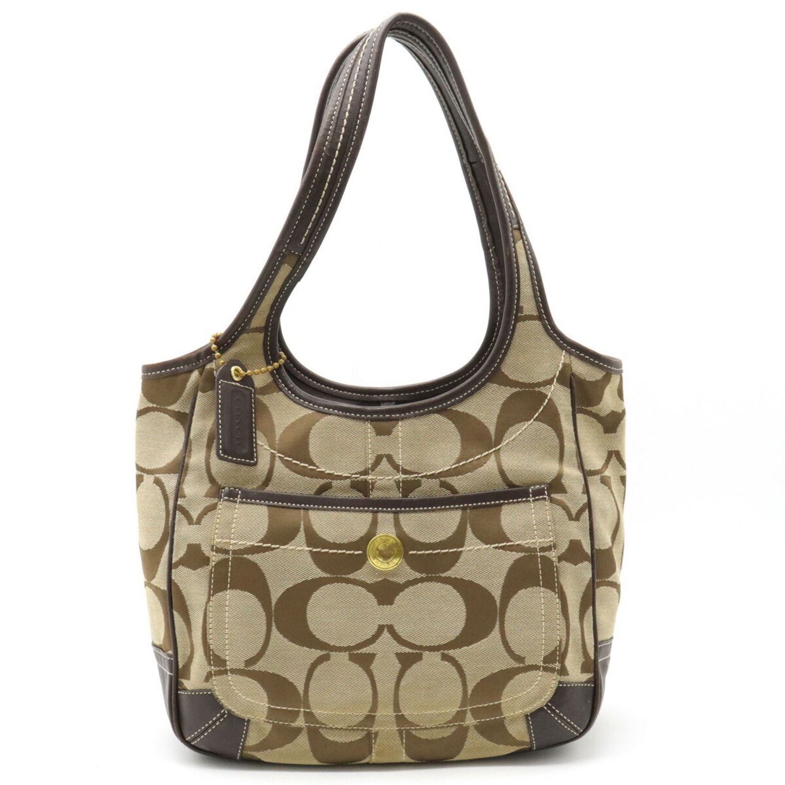 COACH Coach Signature Tote Bag Handbag Canvas Leather Beige Dark Brown F11292: COACH Coach Signature Tote Bag Handbag Canvas Leather Beige Dark Brown F11292 Brand: Coach Line: Signature Model: F11292 Type: Handbag Shoulder bag Tote bag Material: Signature line Signature line: Co