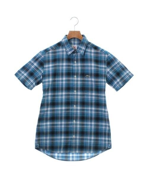 LACOSTE Casual Shirts Light bluexBlackxWhite(Check Pattern): LACOSTE Casual Shirts Light bluexBlackxWhite(Check Pattern) Brand: LACOSTE Size: 39(Approx. M) Size Type: Regular Sleeve Length: Short Sleeve Color: Light bluexBlackxWhite(Check Pattern) Type: casual
