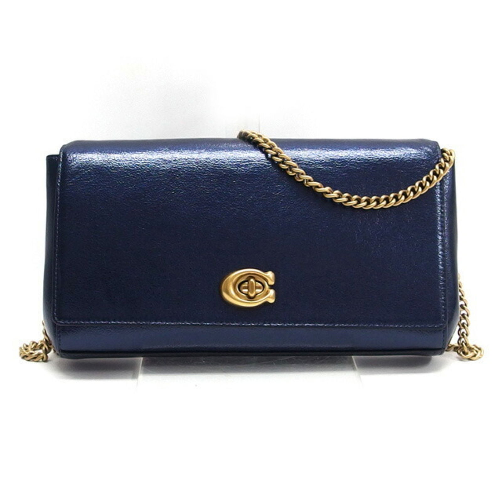 Metallic blue online coach purse