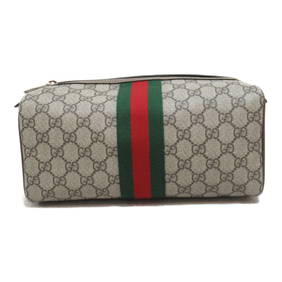 GUCCI web striped cosmetic case Beige canvas GG Supreme Canvas 759689FACIP8747 (1 of 9)