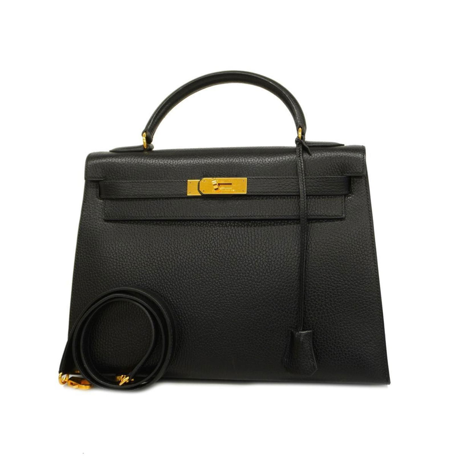 Hermes Handbag Kelly 32 0U Engraved Ardennes Black Gold Hardware Women's: Hermes Handbag Kelly 32 0U Engraved Ardennes Black Gold Hardware Women's Brand: Hermes Type: Handbag Material: Ardennes leather Ardennes leather: Color: Black Hardware Color: Gold Gender: Women Size (