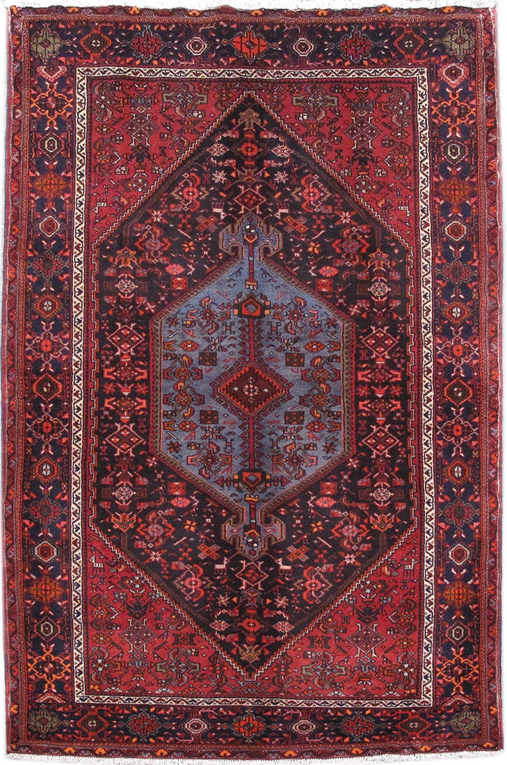 5 x 7 Maroon Persian Hamadan Rug: 5 x 7 Maroon Persian Hamadan Rug Free continental US Shipping Size in Feet: Width: 4.6 x Length: 7 Size in Inches: Width: 54 in x Length: 84 in Rug Type: Area Rug Colors: Maroon Weave: Hand-knotted Pa