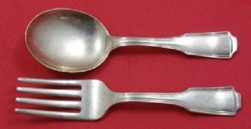 American Chippendale by Frank Smith Sterling Silver Baby Set 2pc: American Chippendale by Frank Smith Sterling Silver Baby Set 2pc American chippendale by frank smith sterling silver baby set 2-piece which includes: 1- baby spoon 4"1- baby fork 4" in the pattern ame
