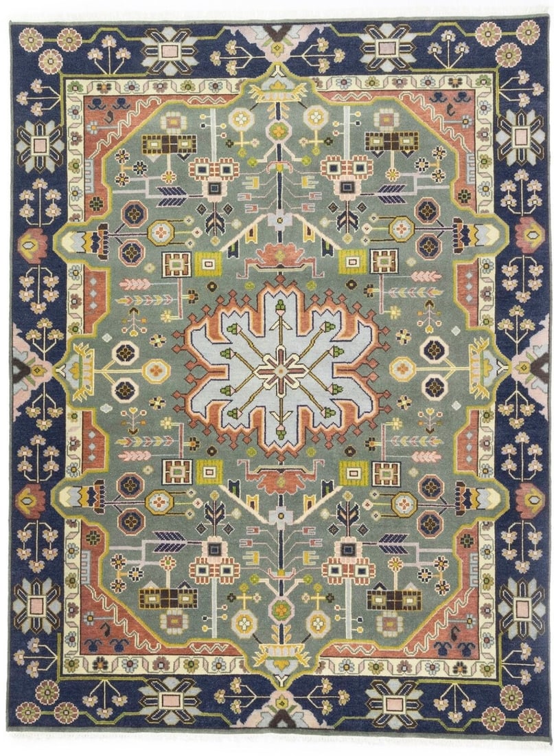 Tribal Serapi Oriental Rug 9X12 Rare Geometric Design Farmhouse Handmade Carpet: Tribal Serapi Oriental Rug 9X12 Rare Geometric Design Farmhouse Handmade Carpet Free continental US Shipping Type: Area Rugs Color: Gray Purple-navy Cream Pink Dark Brown Rust Size: 8"11 x 11"9 Materi