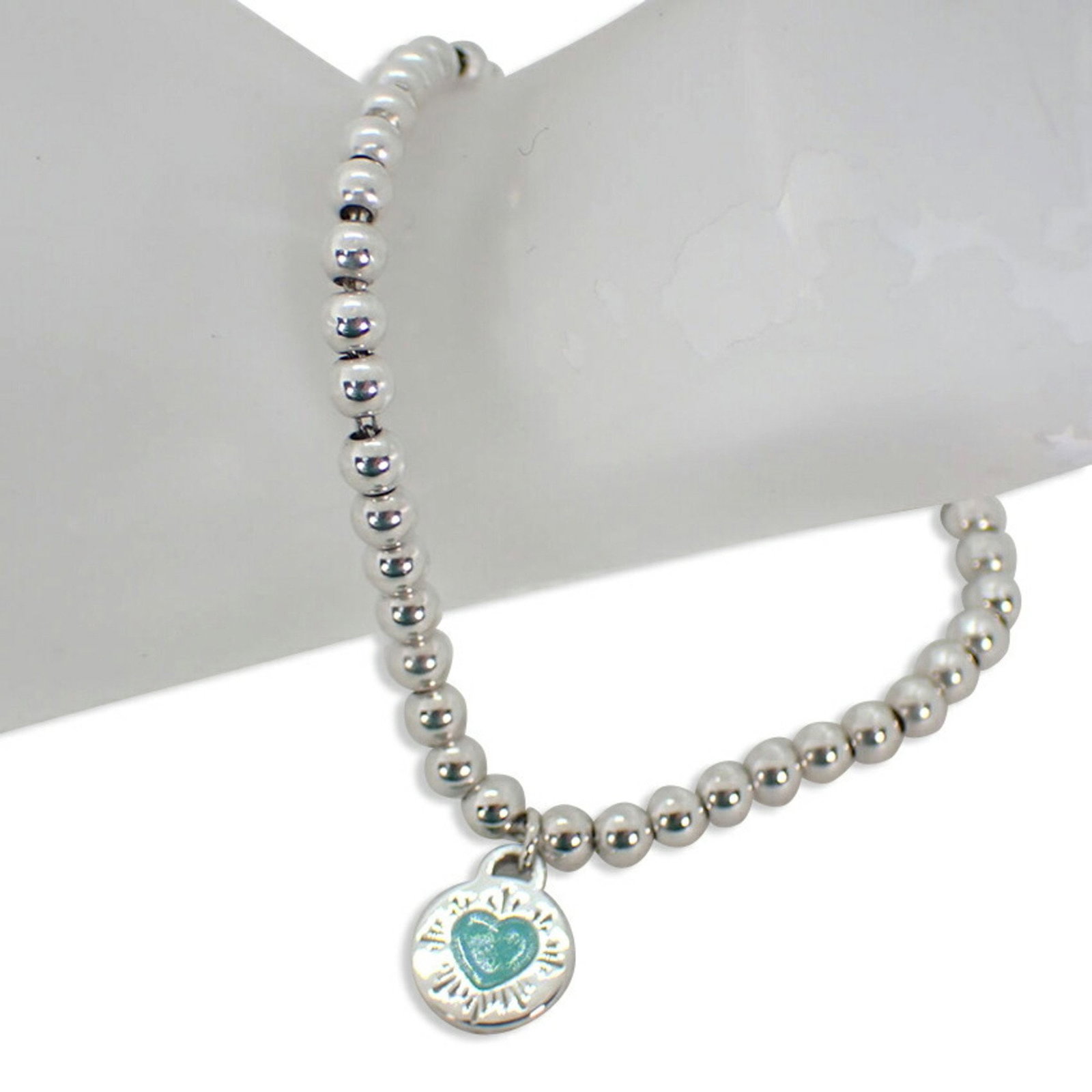 TIFFANY 925 Enamel Return Toe Ball Chain Bracelet: TIFFANY 925 Enamel Return Toe Ball Chain Bracelet Brand: Tiffany Type: Charm bracelet Gender: Women Material: Sterling silver 925 Length: 17cm / 6.69 Condition: Used (like new) Overall Scratches: Insi
