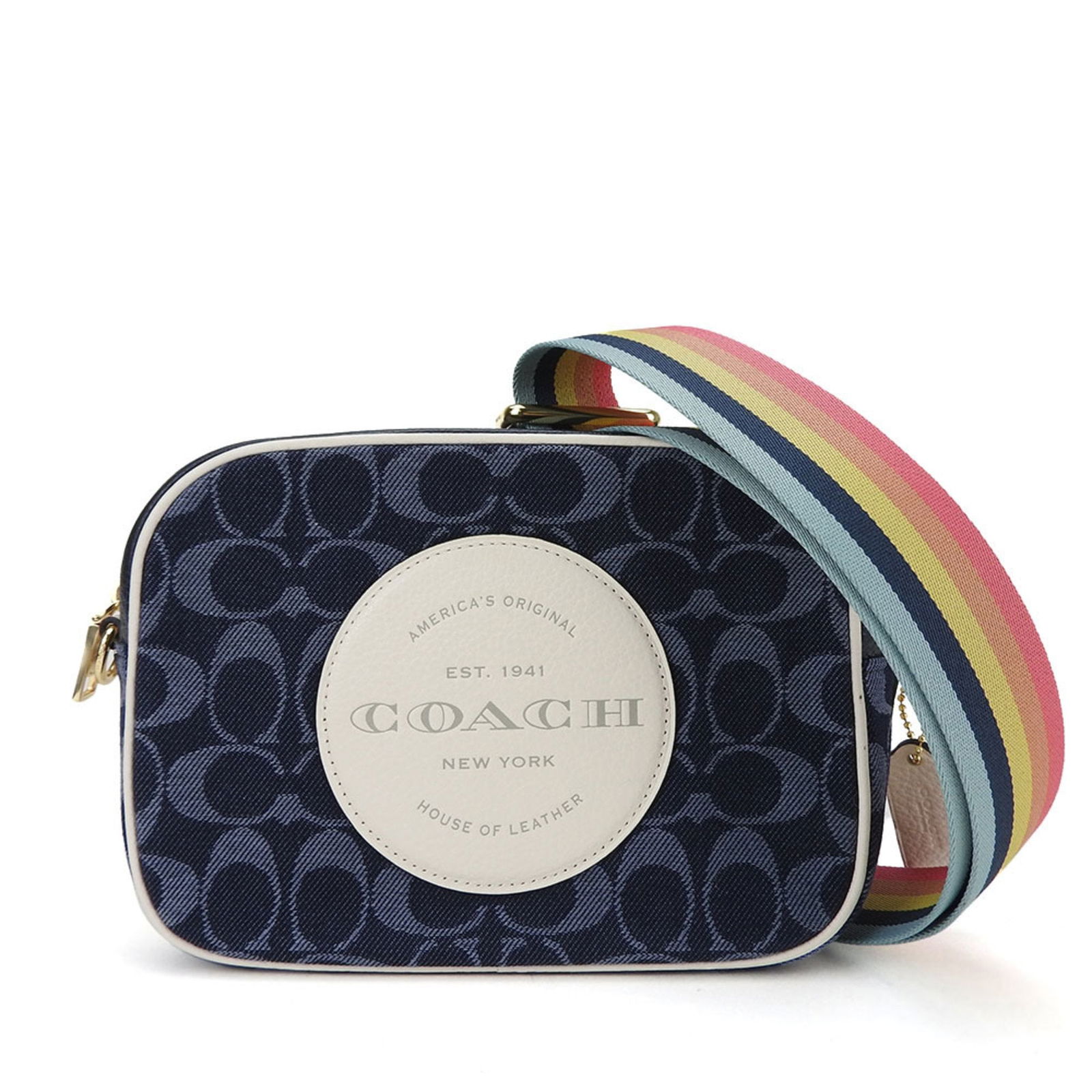 Coach shoulder bag C2822 signature leather ladies COACH denim: Coach shoulder bag C2822 signature leather ladies COACH denim Brand: Coach Line: Signature Model: C2822 Type: Shoulder bag Material: Denim Leather Denim: Leather: Color: Navy White Closure: Zipper Sty