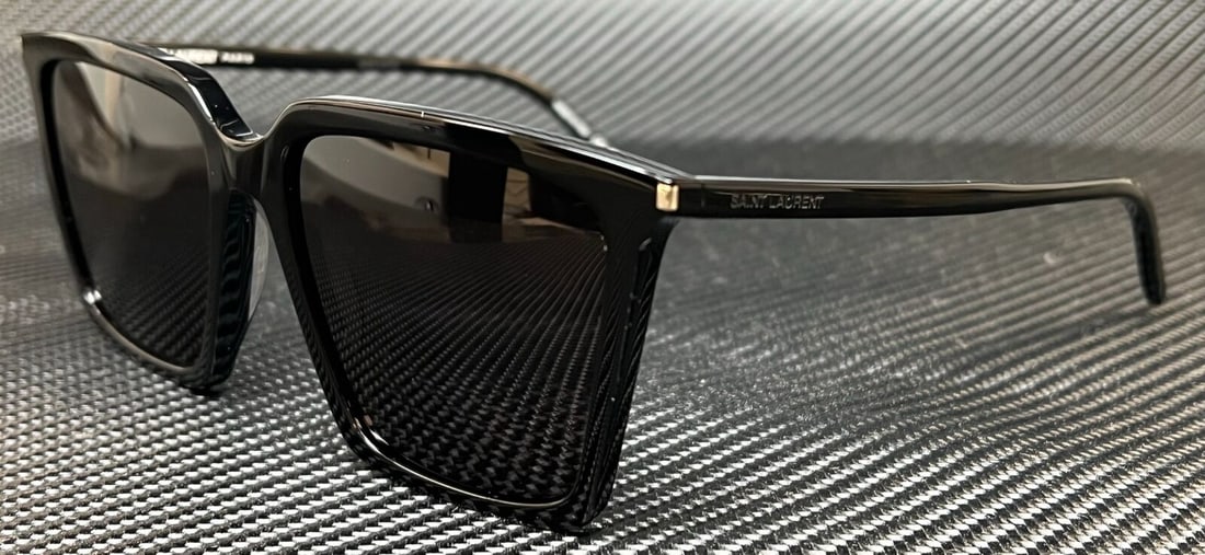 SAINT LAURENT SL 474 001 Black Square 56 mm Womens Sunglasses: SAINT LAURENT SL 474 001 Black Square 56 mm Womens Sunglasses Frame Color: Black Type: Sunglasses Style: Square Frame Material: Plastic Theme: Designer Classic Features: Lightweight Lens Color: Black